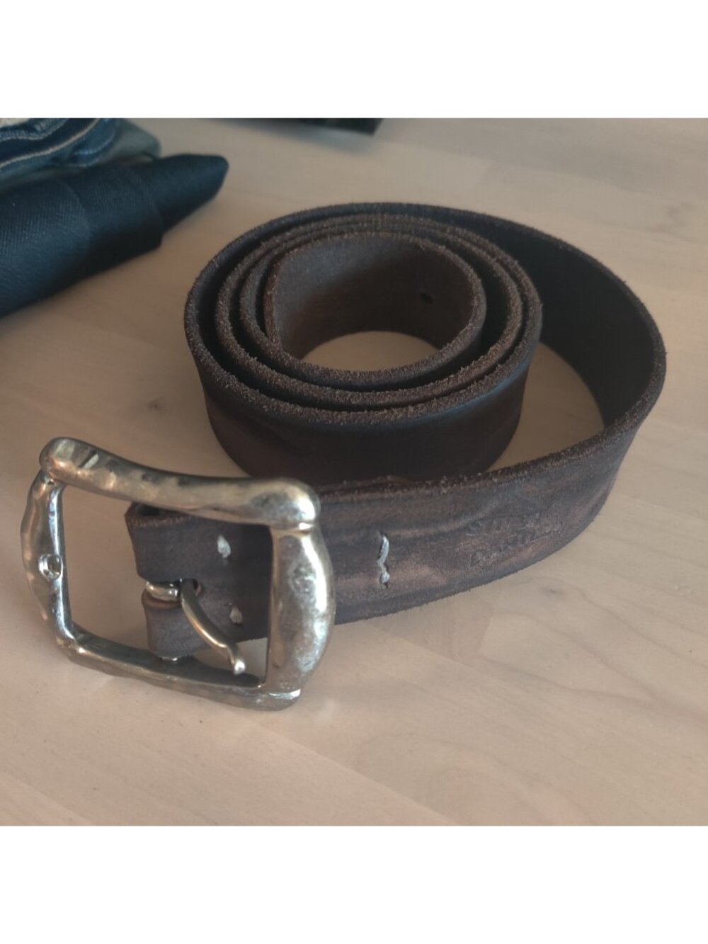 Studio D'artisan leather belt - big buckle